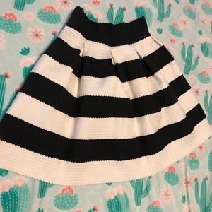 Black & White Striped Skirt